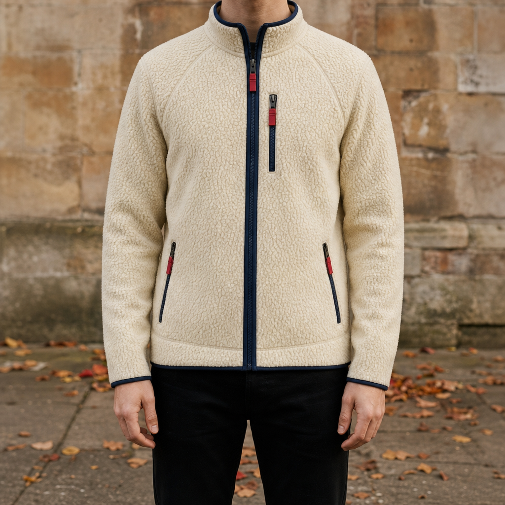 Segovia High-Pile Fleece Jacket in Apricot