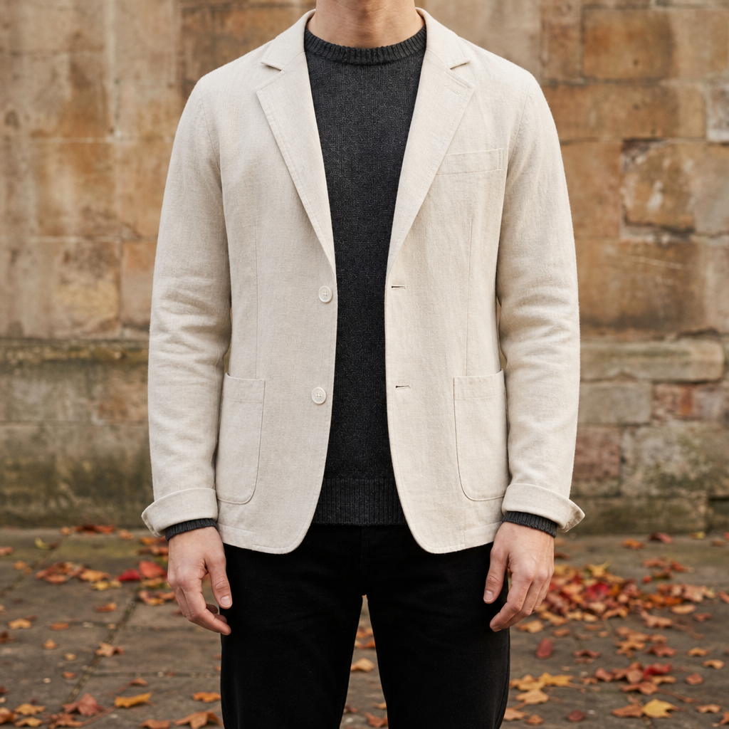 Rapallo Casual Linen Blazer in Beige