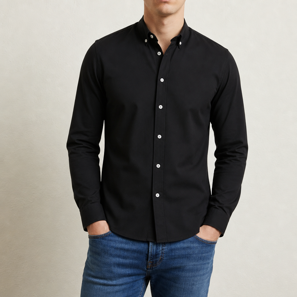 Mario Long Sleeve Shirt in Black