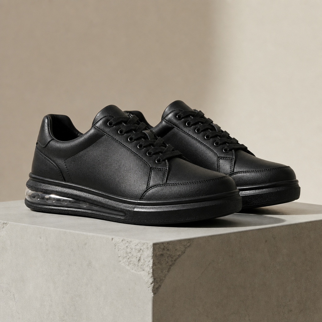 Cinque Terre Air Cushion Low Sneakers in Black