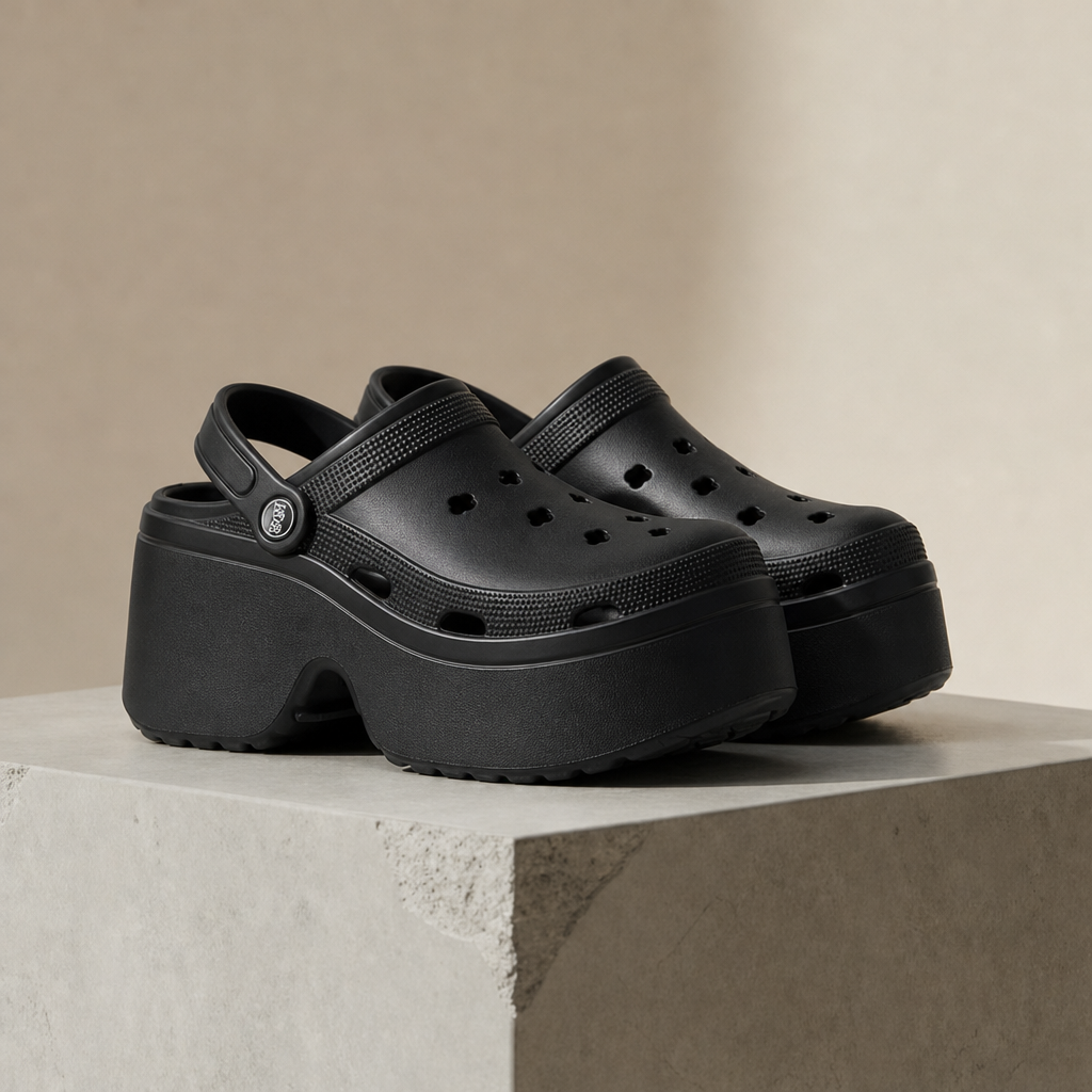 Orvieto Chunky Platform Clogs in Black