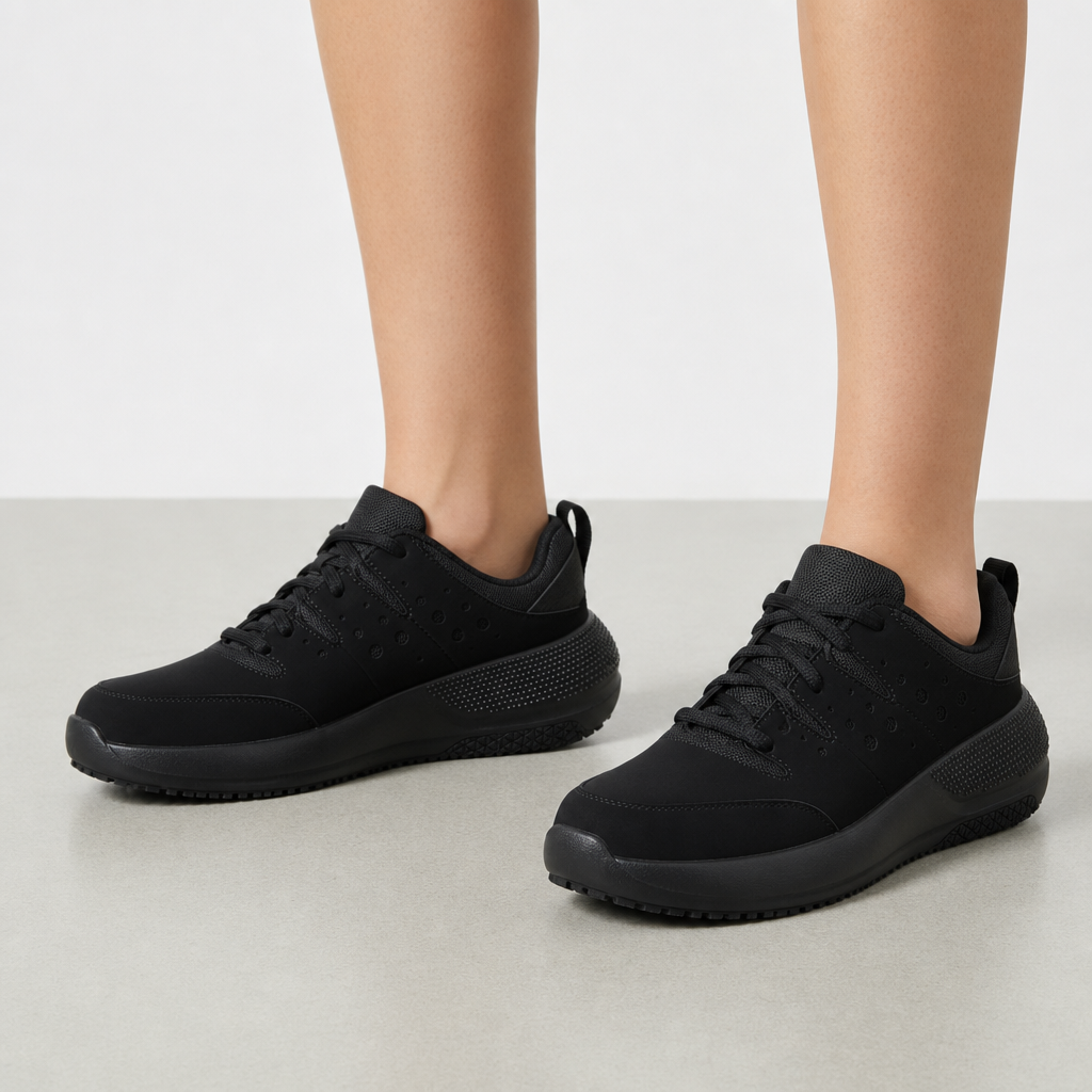 Cortona Orthopedic Work Sneakers in Black