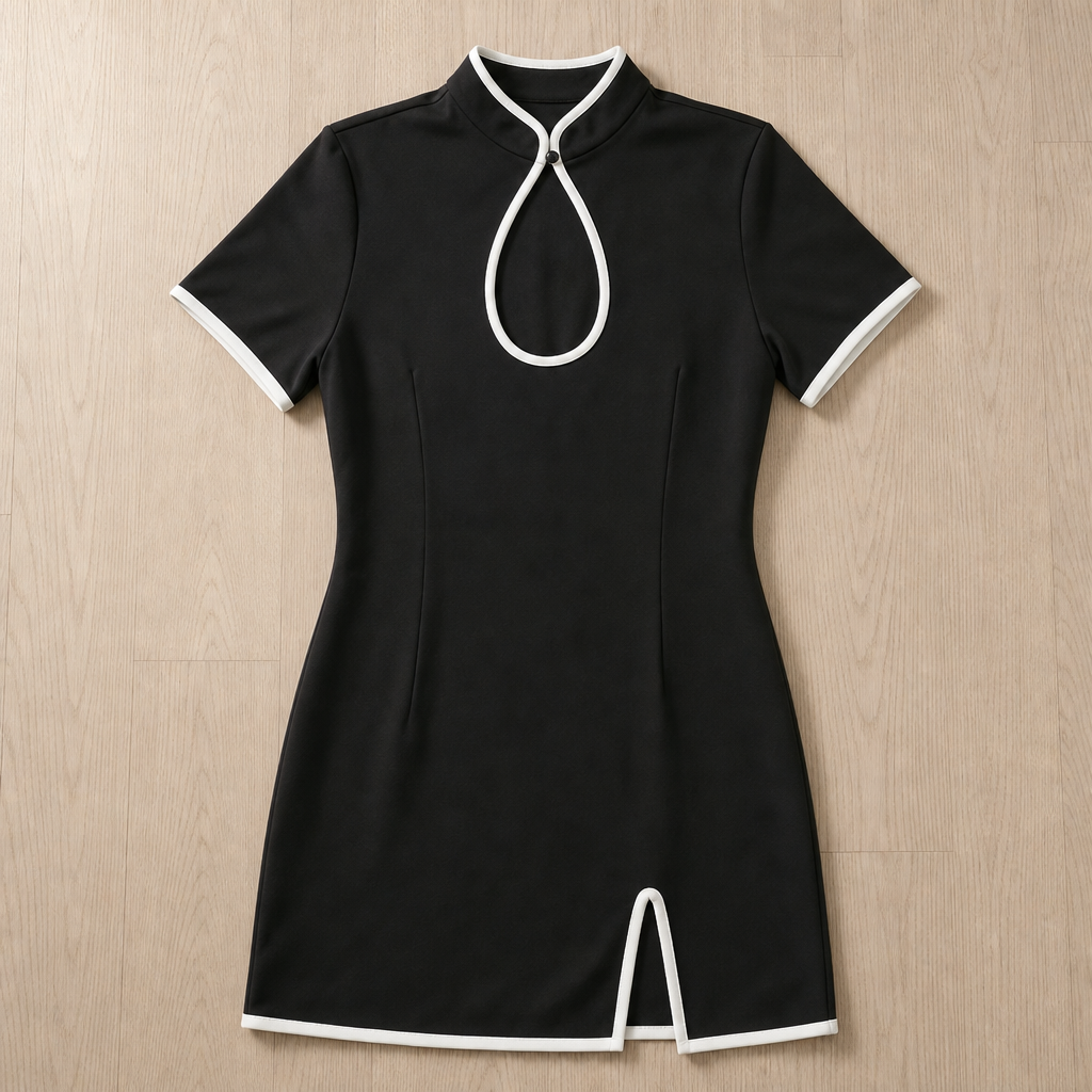 Penny Drawstring Dress in Black