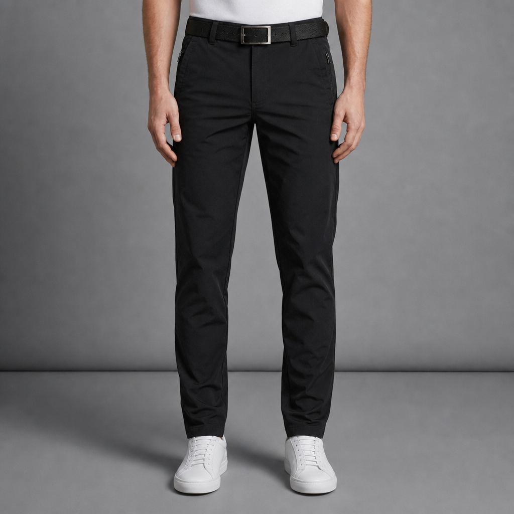 Marsaxlokk Slim Stretch Tactical Trousers in Black