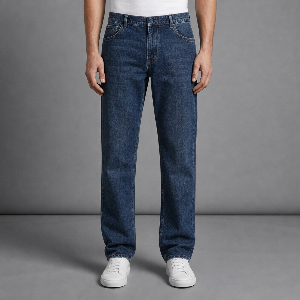 Kakopetria Relaxed Straight Jeans in Blue