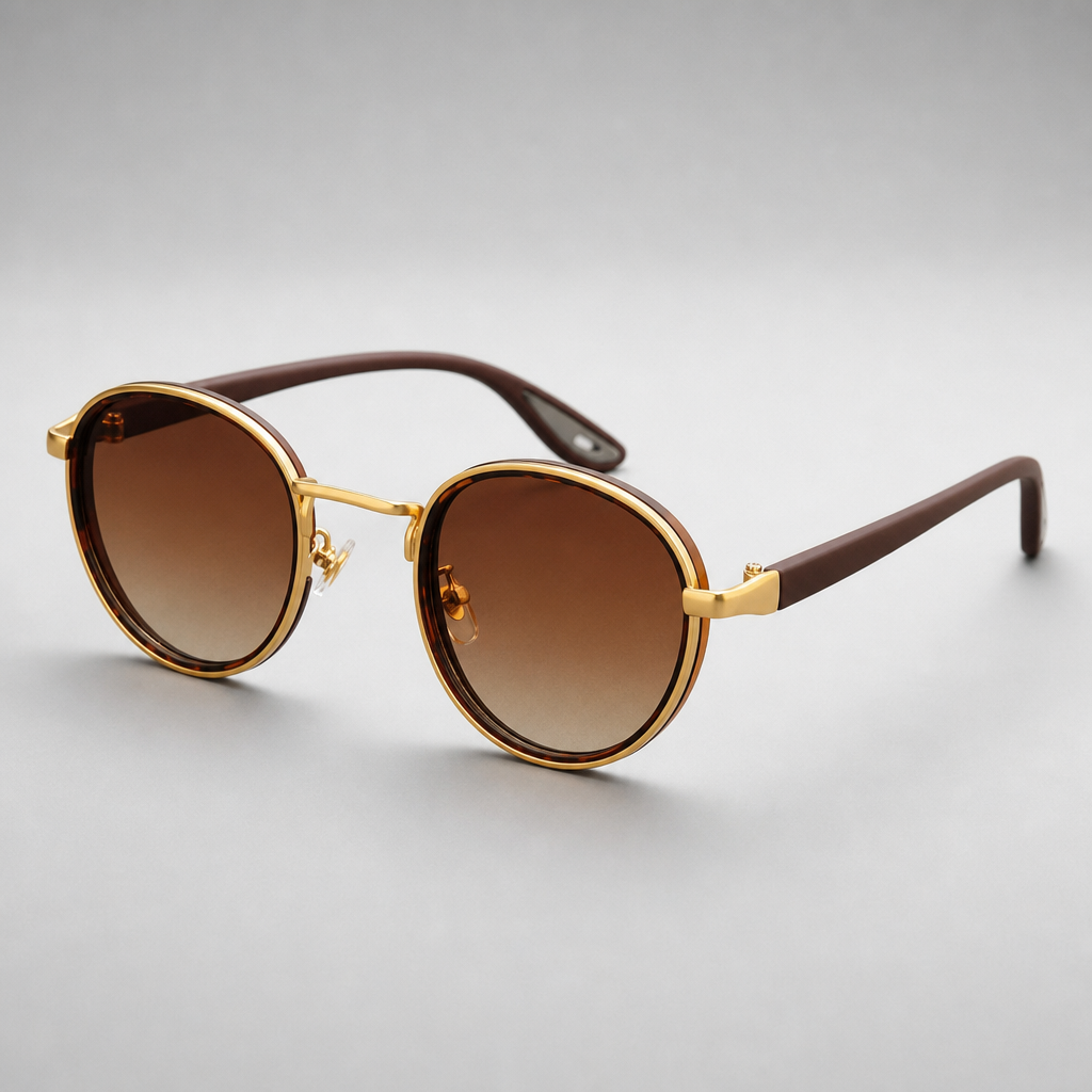 Women's Merida Sunglasses in Brown & Gold