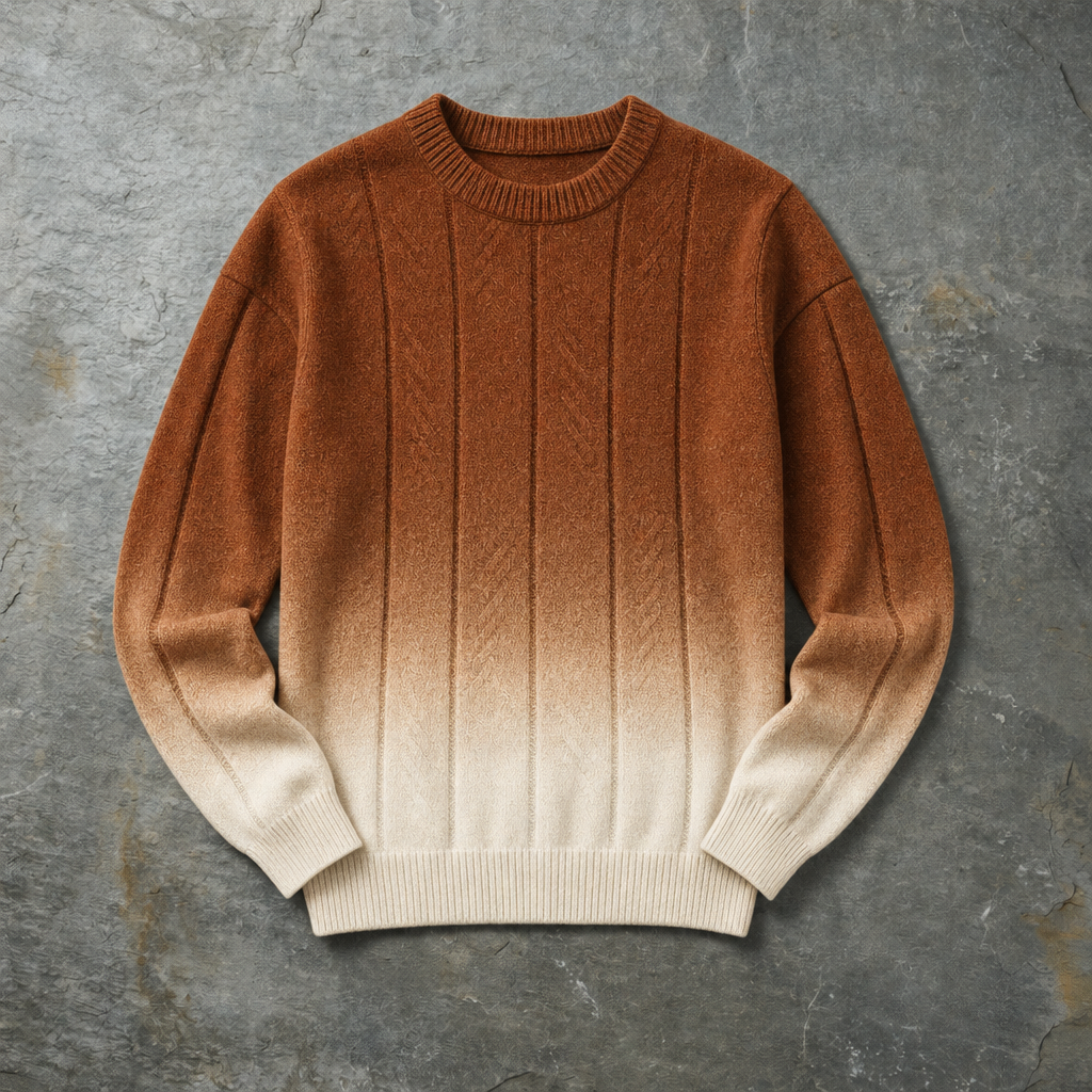 Roussillon Gradient Ombre Sweater in Brown