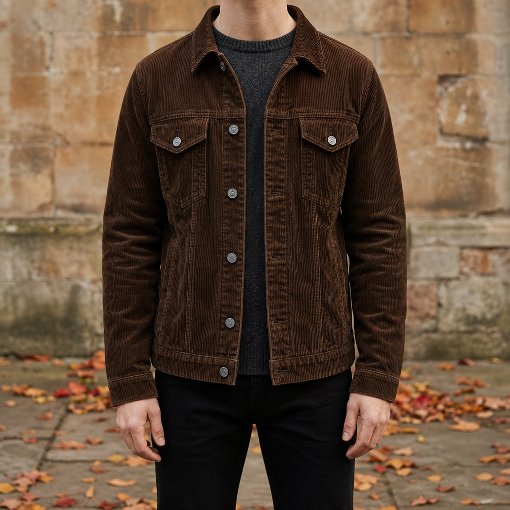 Gaeta Corduroy Work Jacket in Brown