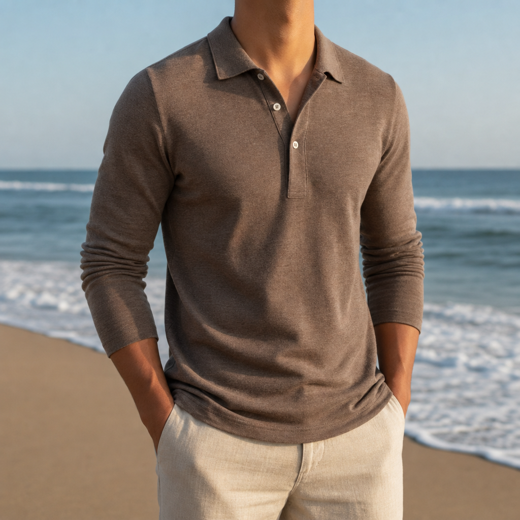 Pisa Slim Fit Polo Shirt in Brown
