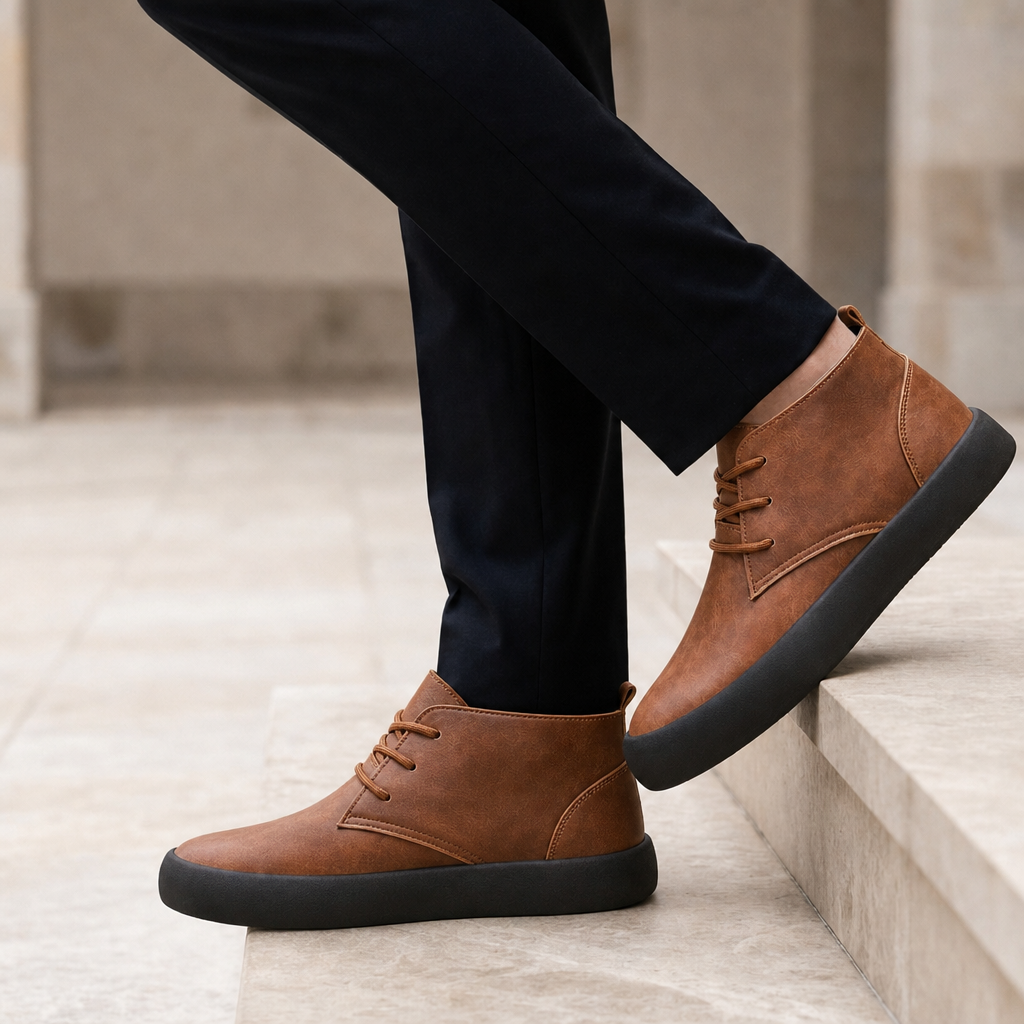 Imperia Leather Chukka Boots in Brown
