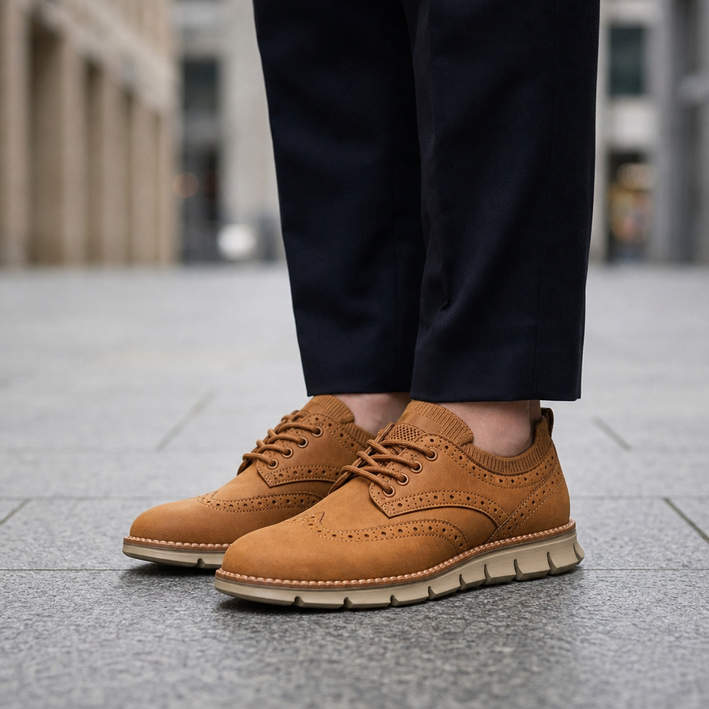 Perpignan Brogue Dress Sneakers in Cognac