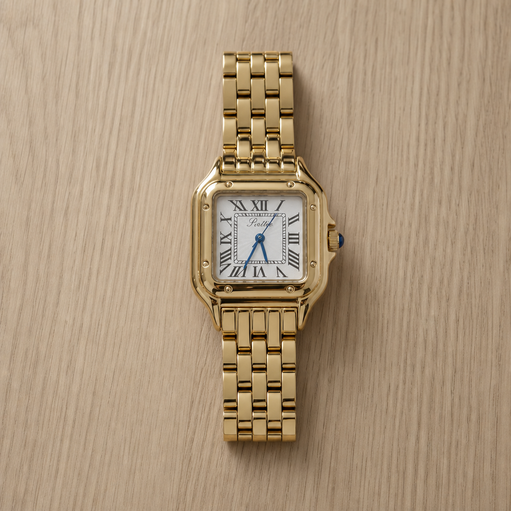 Porquerolles Gold Square Dress Watch in Color I