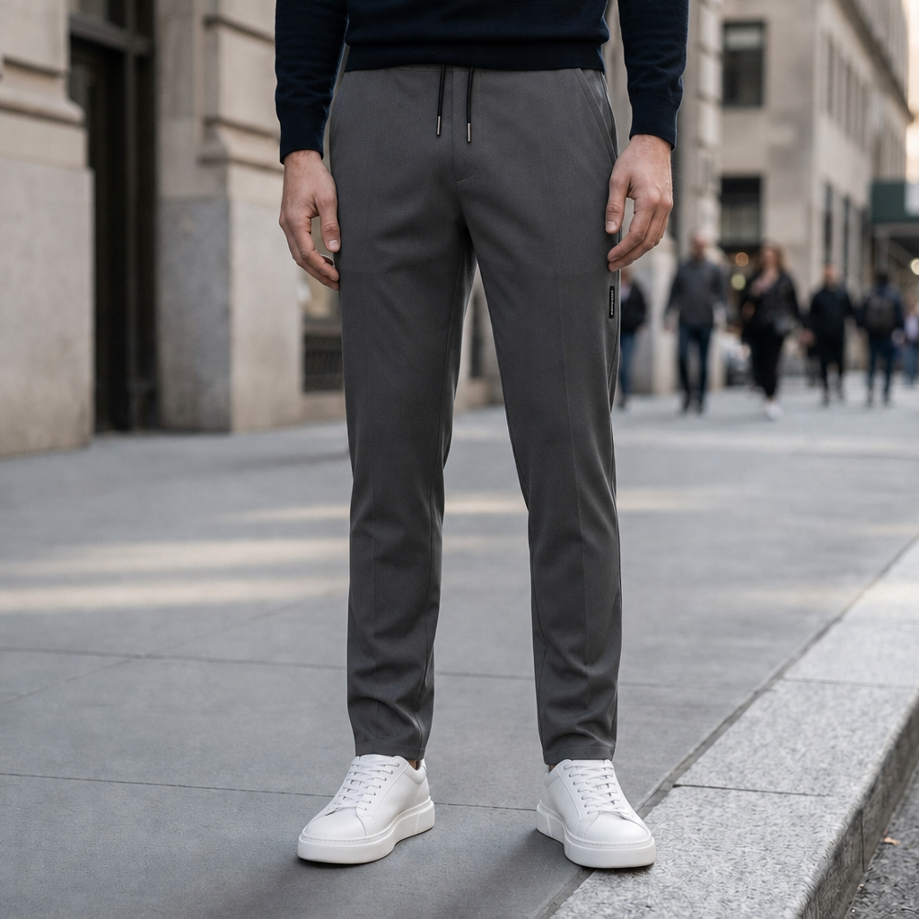 Urbino Slim Stretch Joggers in Dark gray