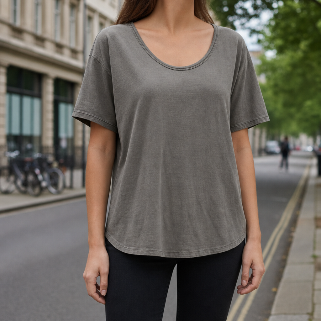 Antibes Loose Fit T-Shirt in Dark Gray