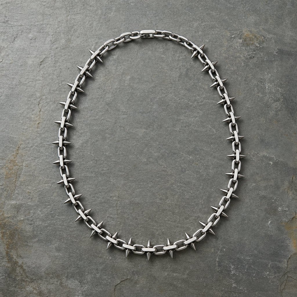 Santorini Spiked Chain Necklace in Default