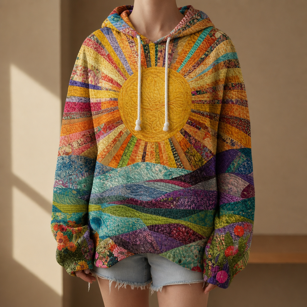 Santa Margherita Quilted Patchwork Hoodie in Default