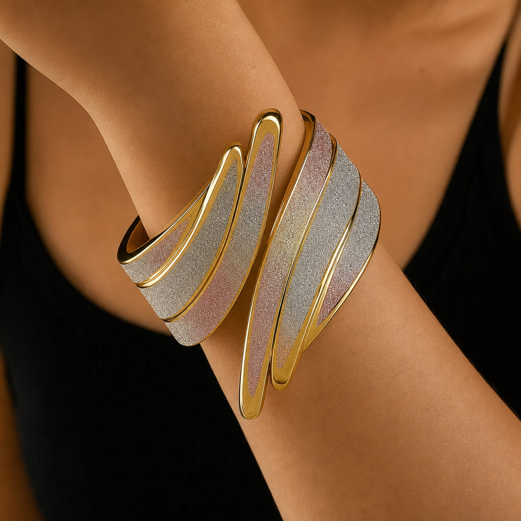 Corfu Spiral Stardust Cuff Bracelet in Default