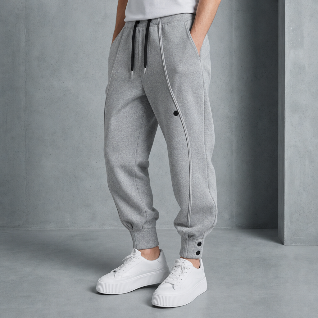 Bergamo Tapered Seam Joggers in Gray