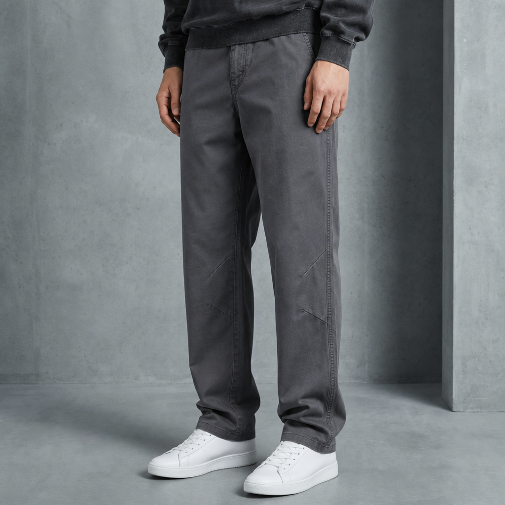 Almeria Relaxed Fit Chinos in Gray