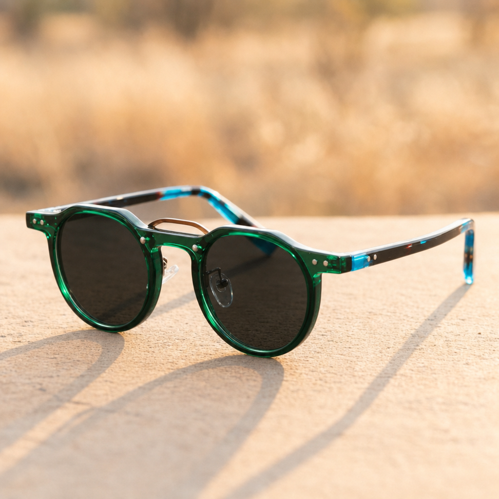 Women's Anzio Sunglasses in Green & Blue