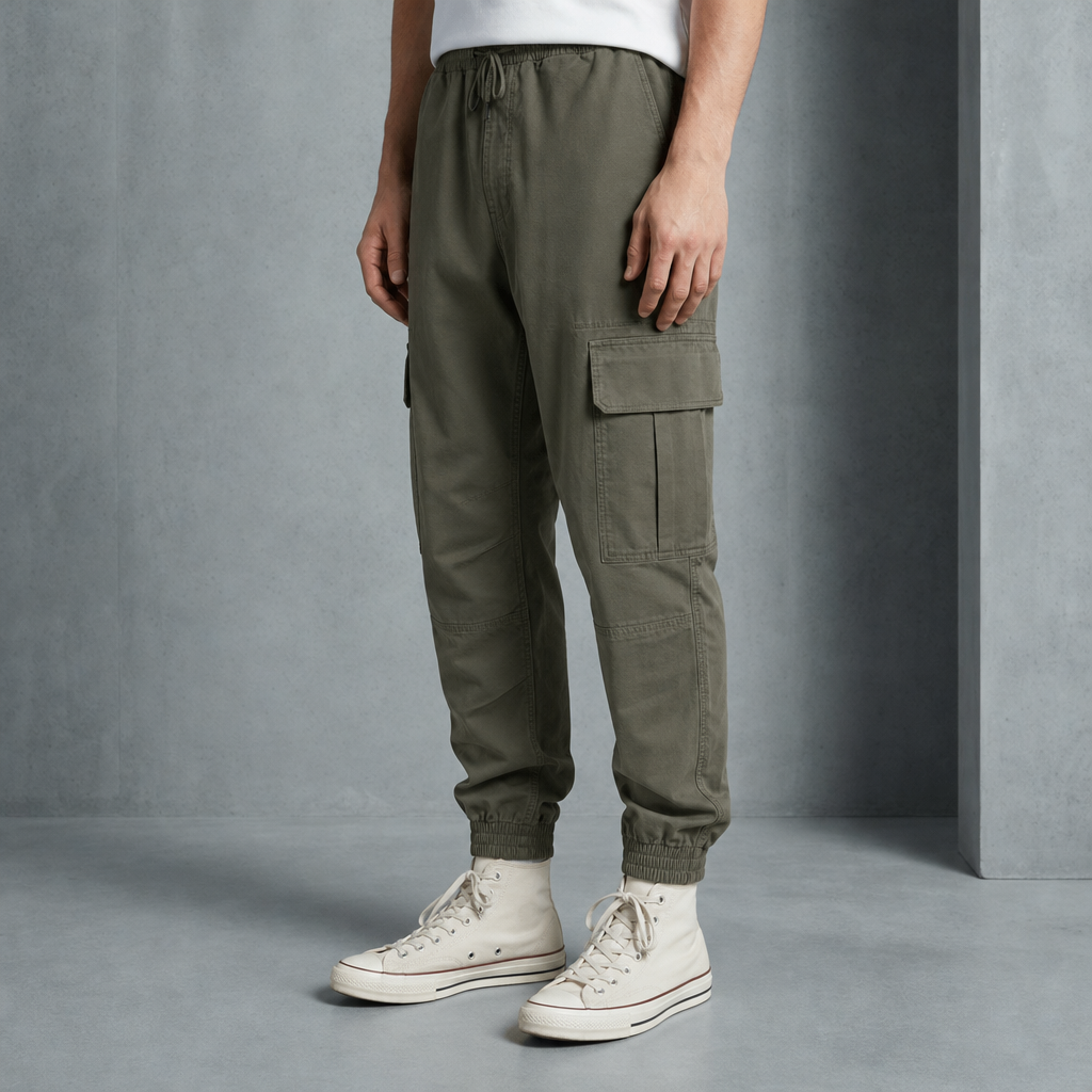 Ithaca Relaxed Fit Cargo Joggers in Green