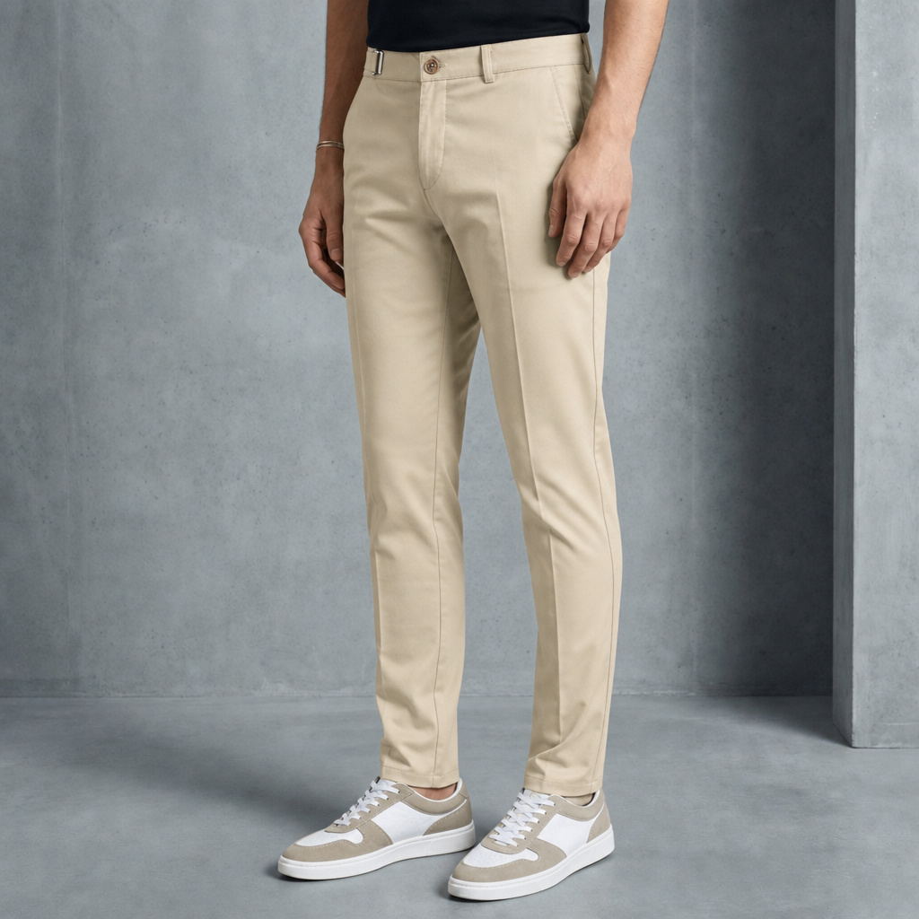 Rethymno Slim Fit Stretch Pants in Khaki🔥