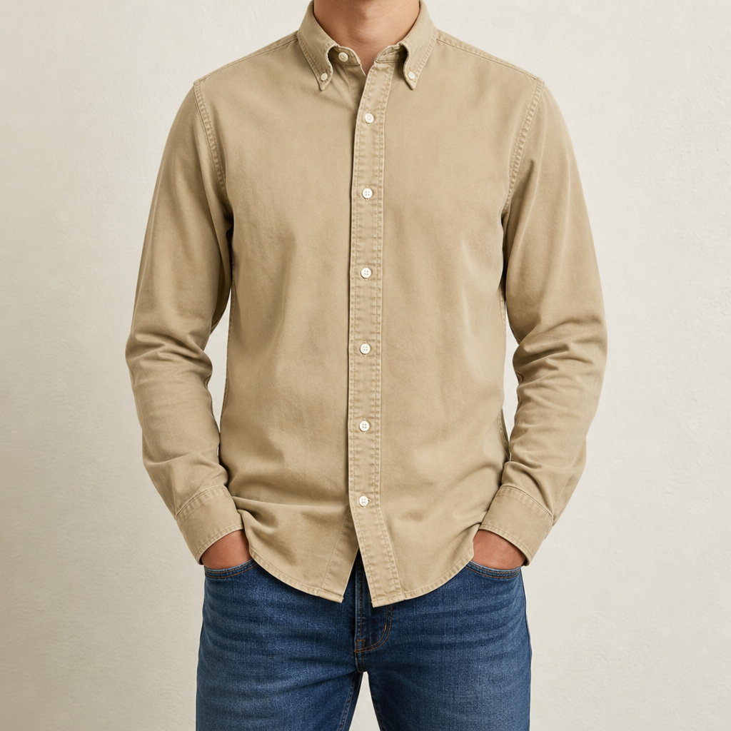 Texas Long Sleeve Shirt in Khaki