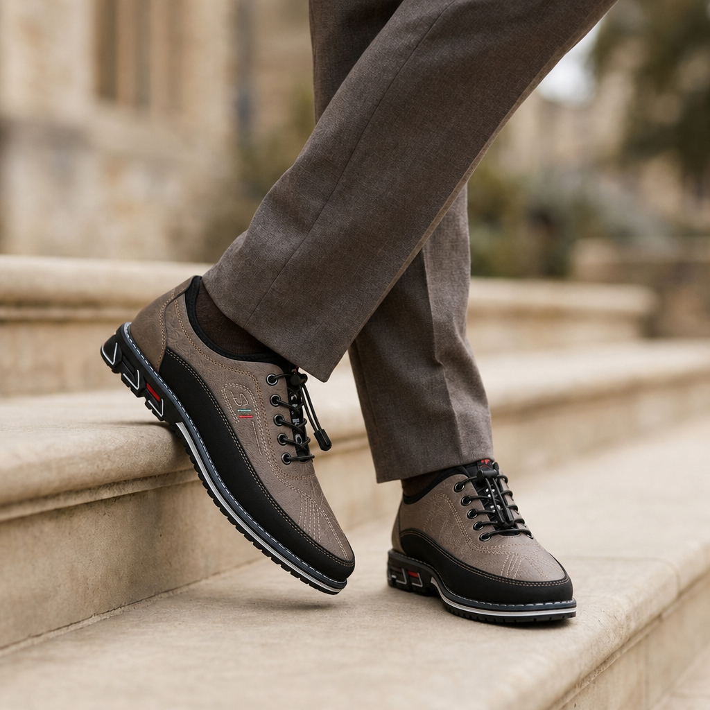 Cadaques Leather Casual Sneakers in Light Brown