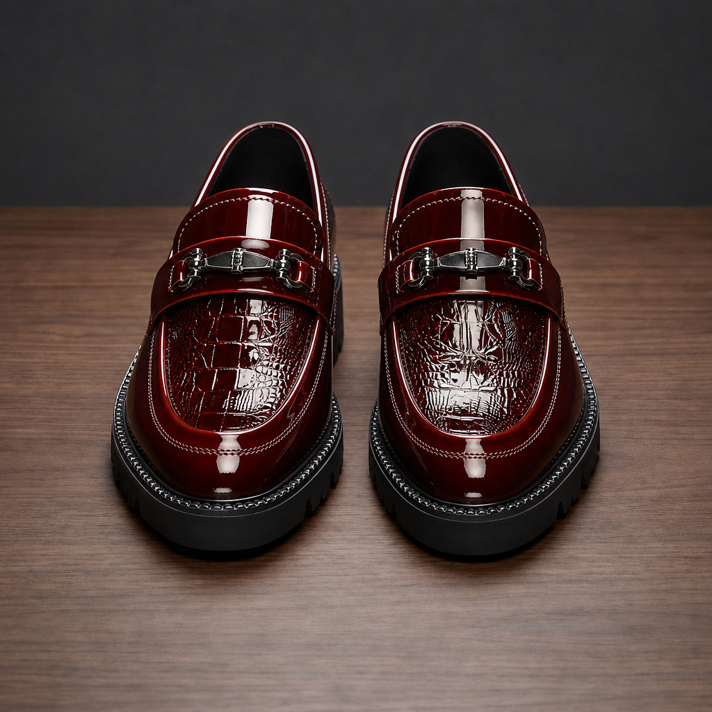 Nice Patent Leather Loafers in Red
