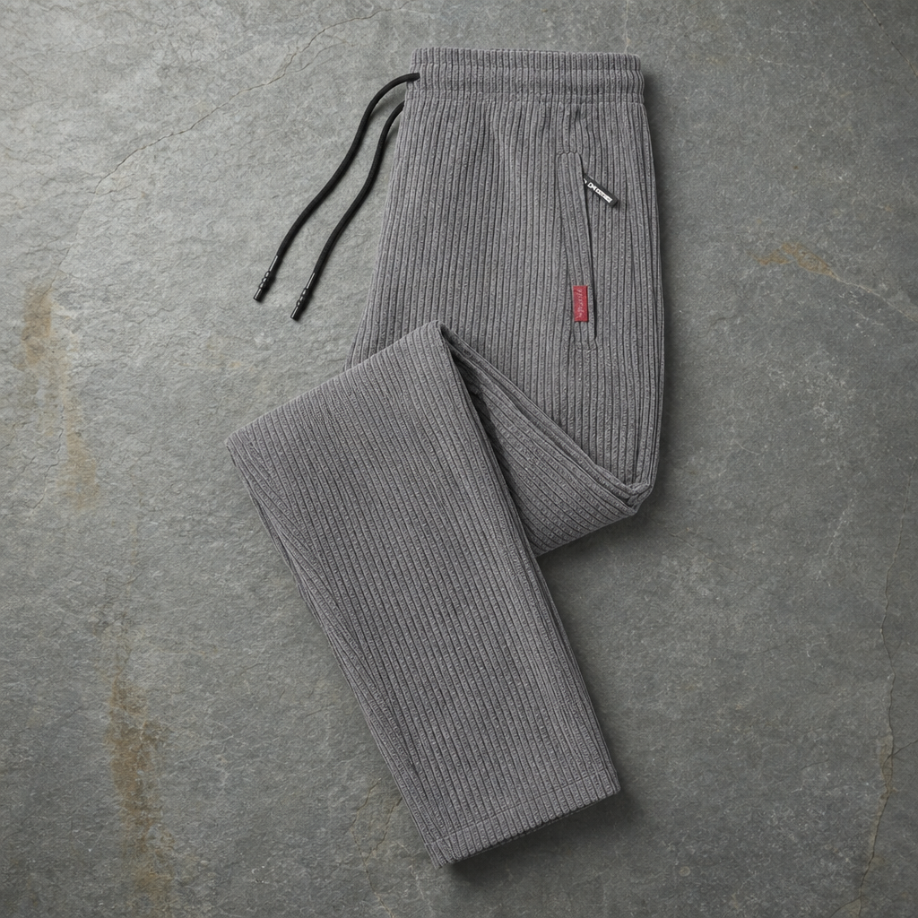 Olviera Relaxed Corduroy Joggers in Stone Gray