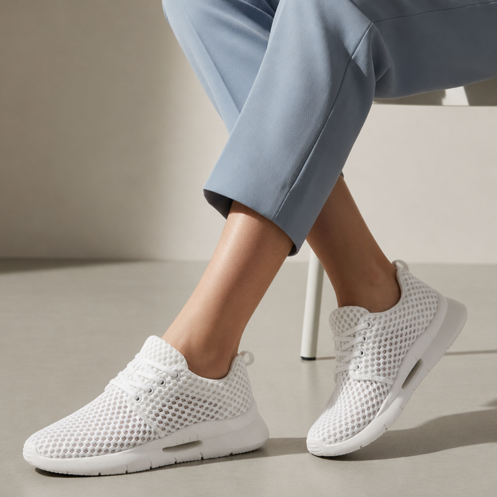 Piodao Breathable Mesh Sneakers in White
