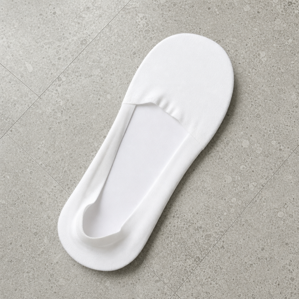 Ikaria No-Show Cotton Socks in White