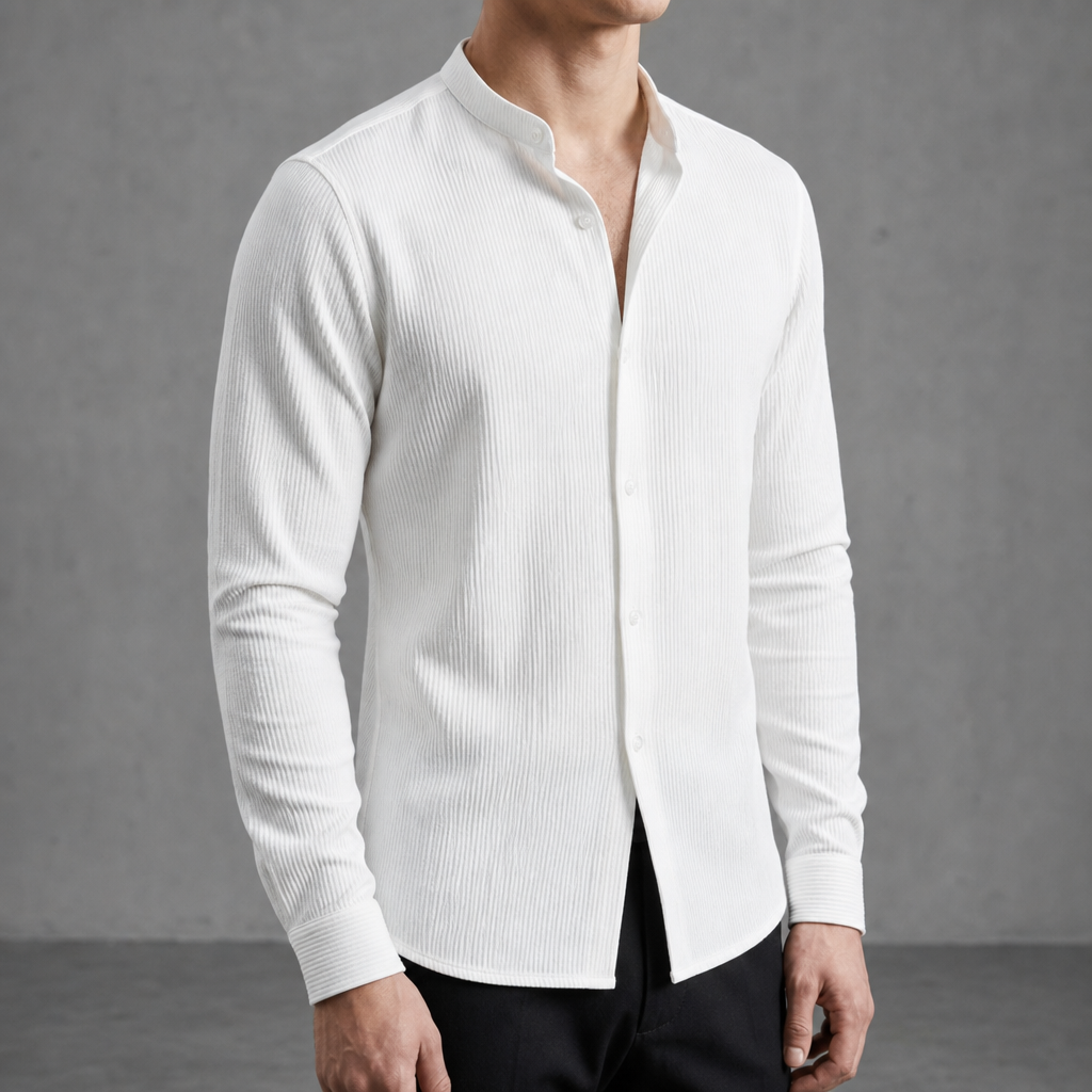 Tossa Textured Slim Casual Shirt in White