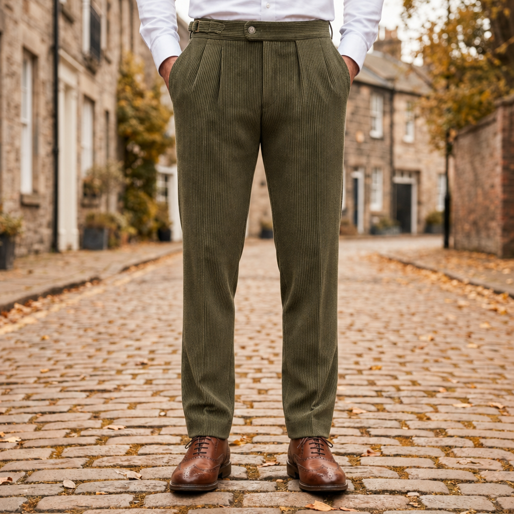 Ivano Corduroy Pants in Army Green