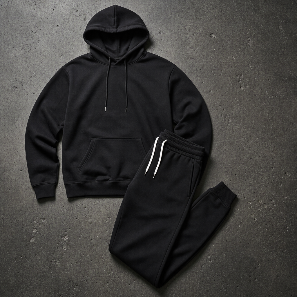 Lavello Tracksuit Set in Black