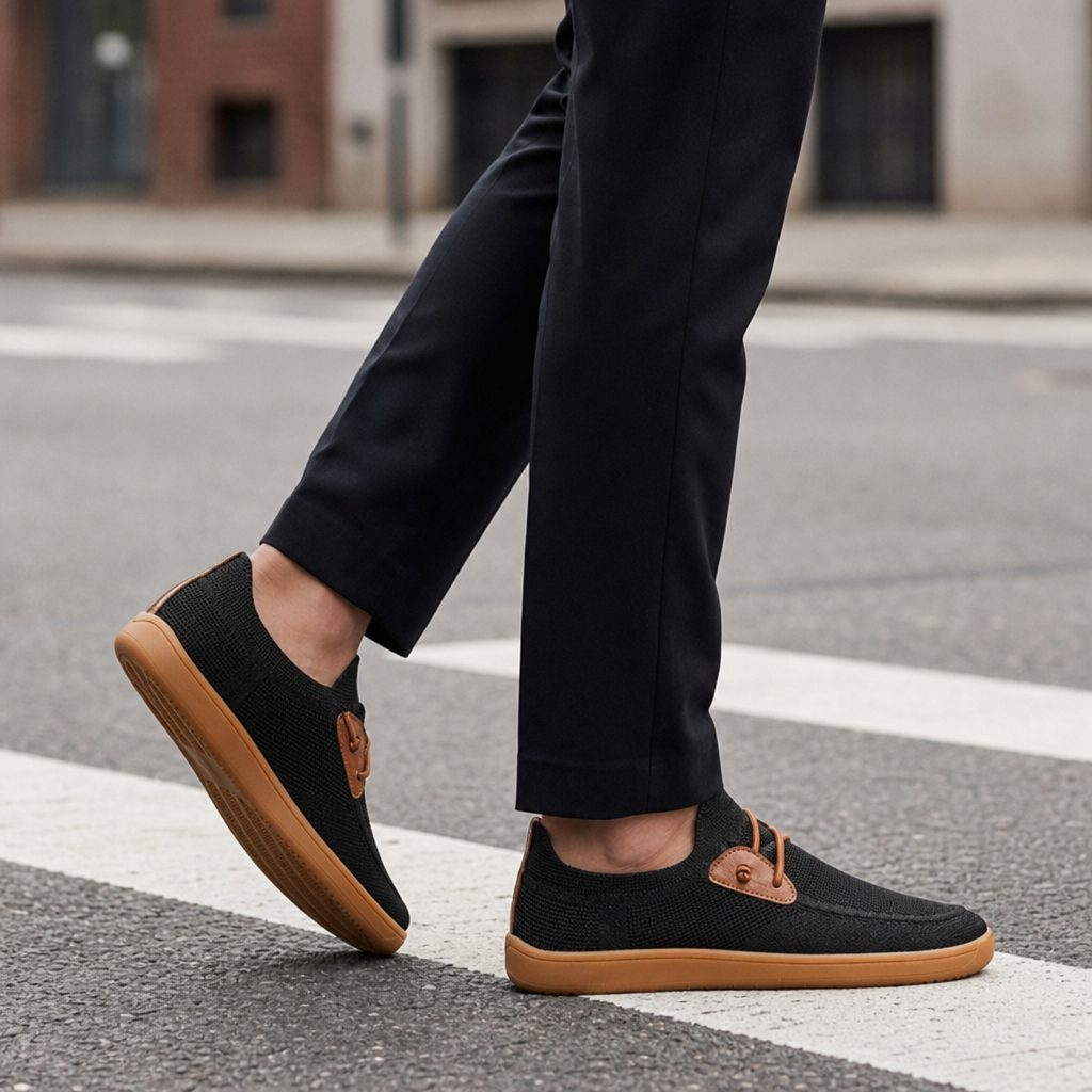 Saint Tropez Knit Mesh Slip-On Sneakers in Black