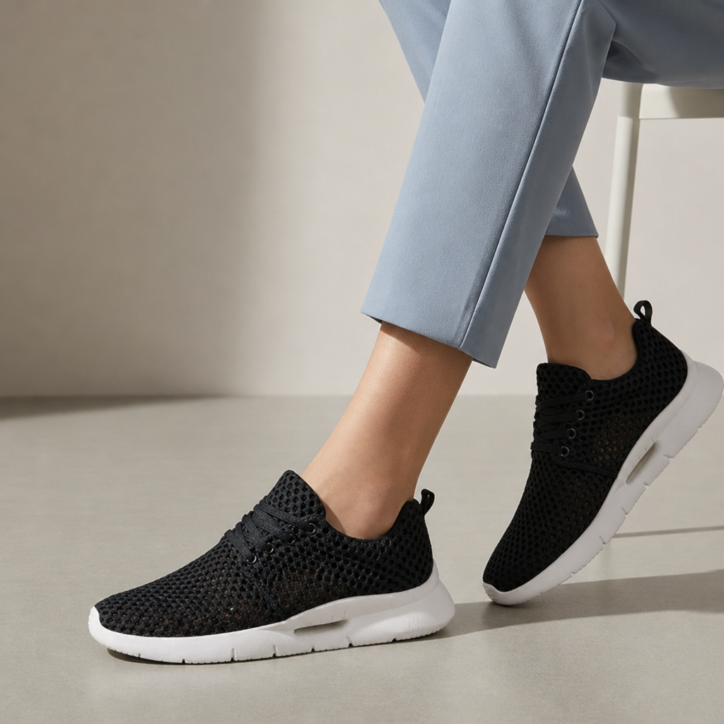 Piodao Breathable Mesh Sneakers in Black