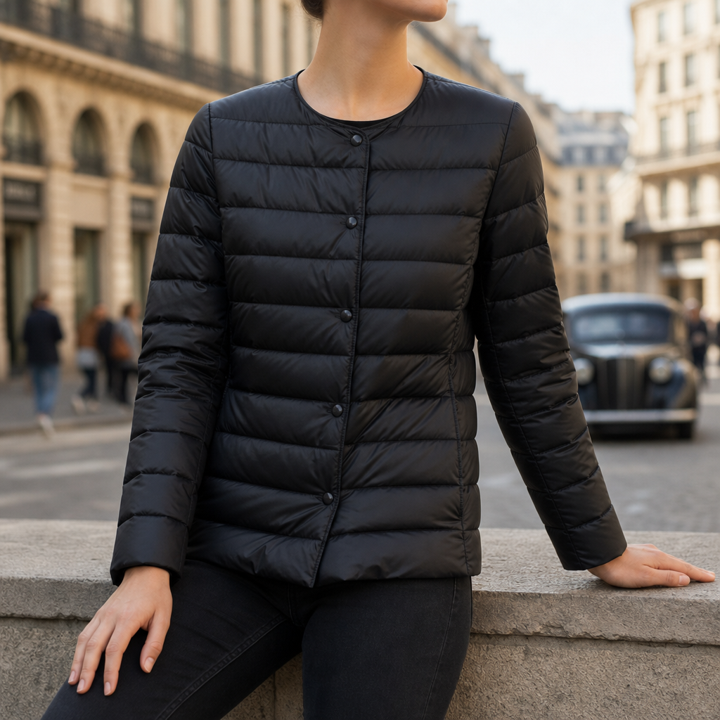 Bilbao Ultra-Thin Down Jacket in Black