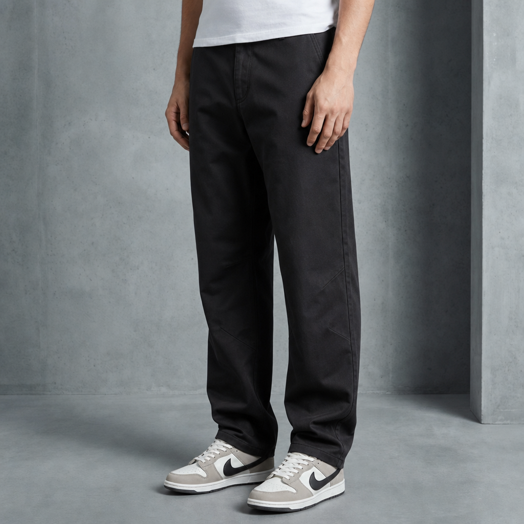 Almeria Relaxed Fit Chinos in Black