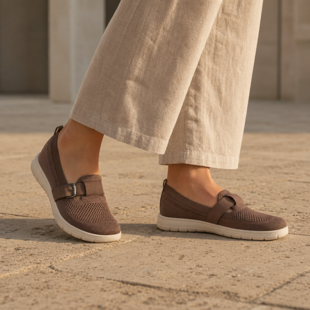 Gythio Orthopedic Mesh Sneakers in Brown