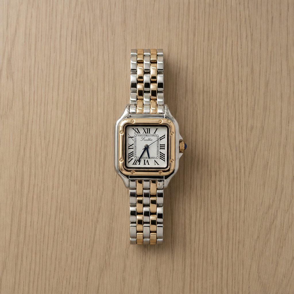 Porquerolles Gold Square Dress Watch in Color II