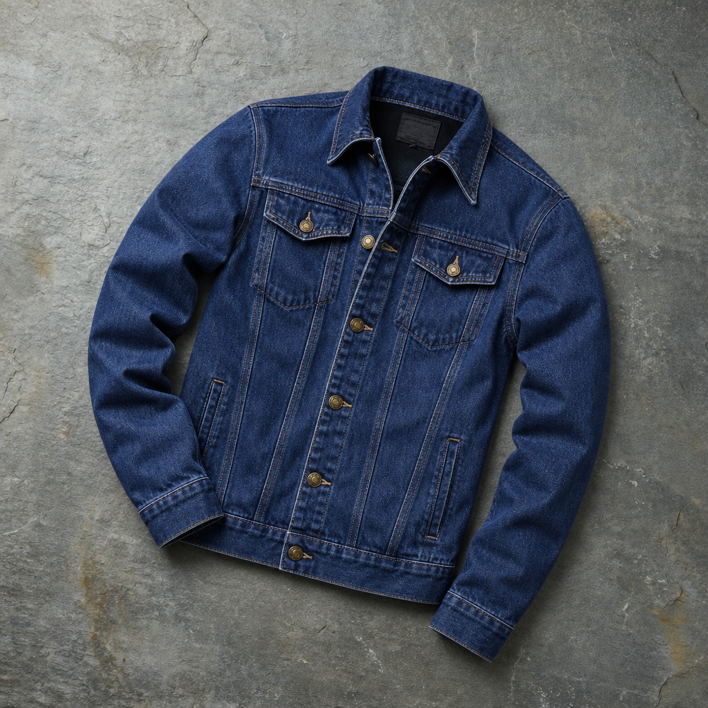 Tarifa Classic Fit Denim Jacket in Dark Blue