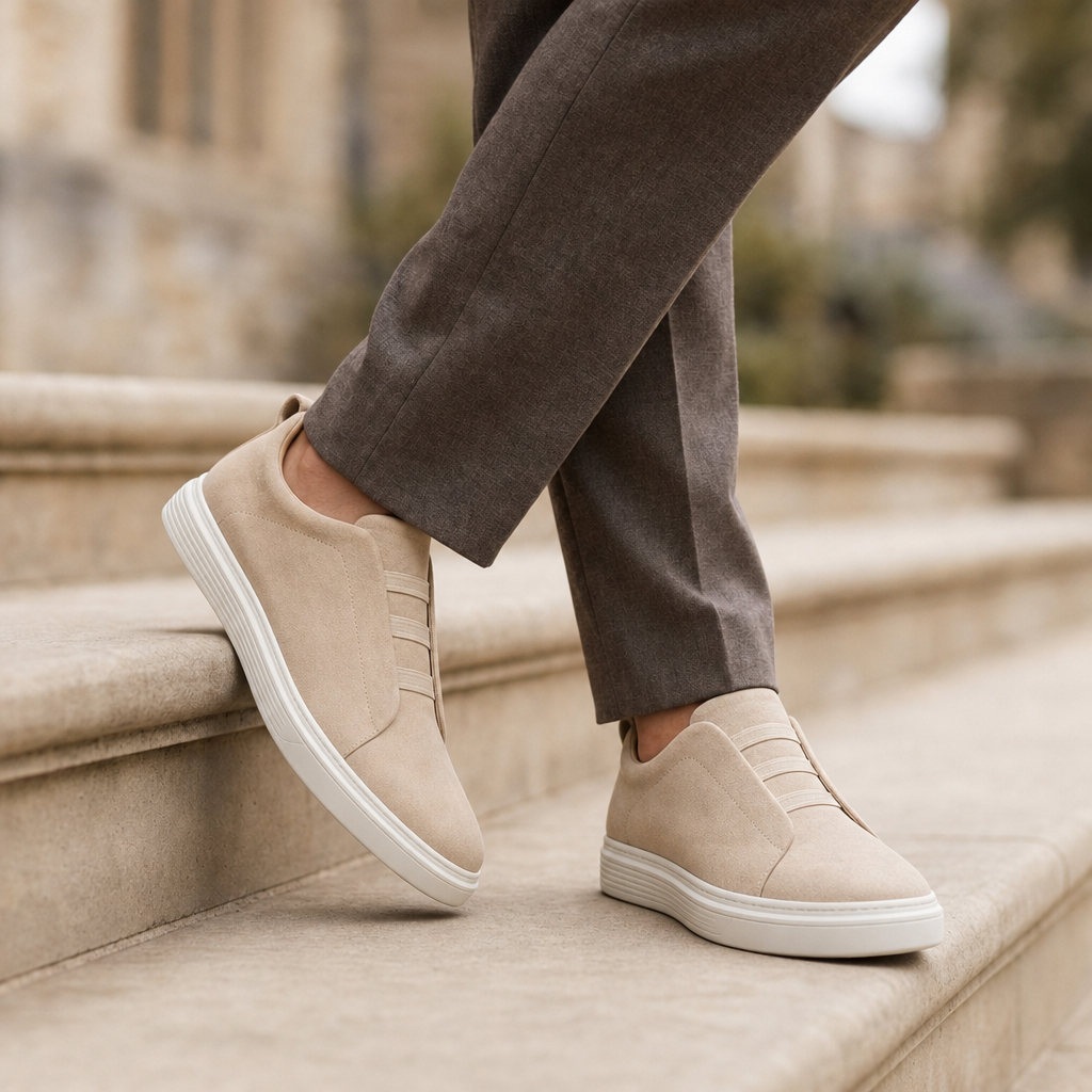 Roquebrune Suede Slip-On Sneakers in Desert Sand