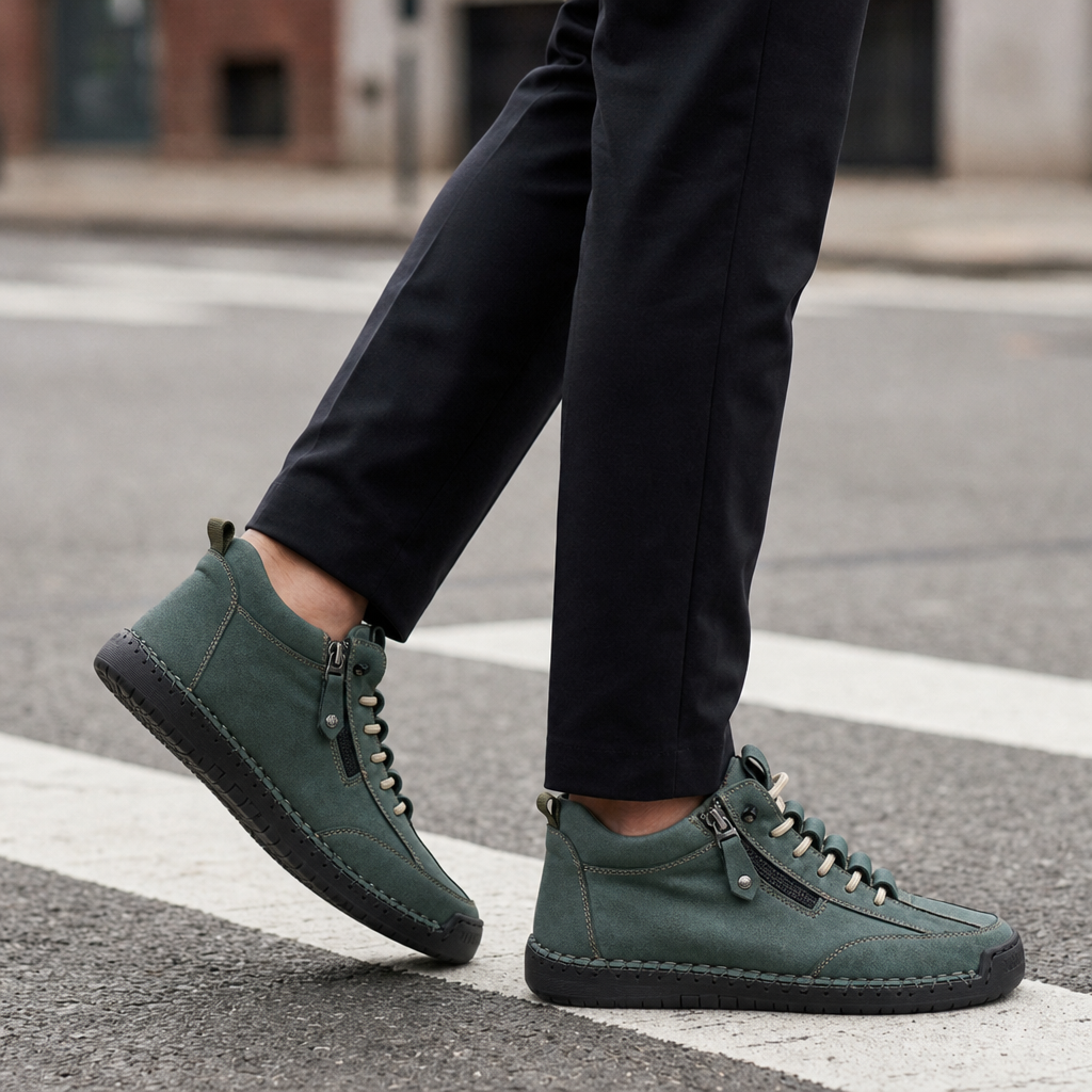 Rab Leather Lace-Up Boots in Forest Green