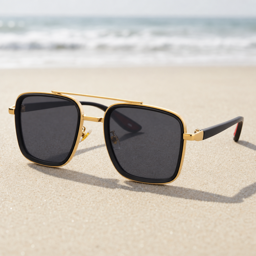 Women's Lacoste Sunglasses in Gold & Gray