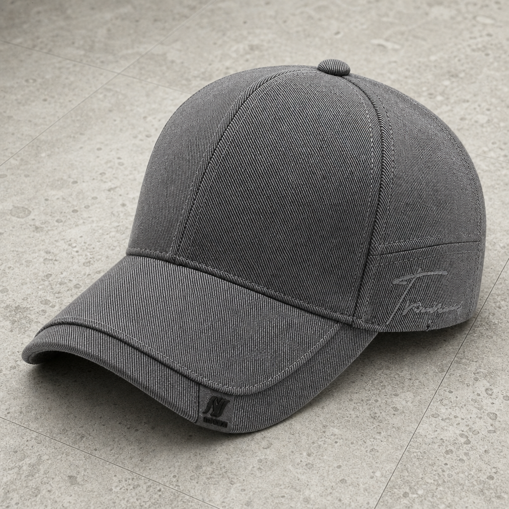 Ragusa Structured Twill Baseball Cap in Gray