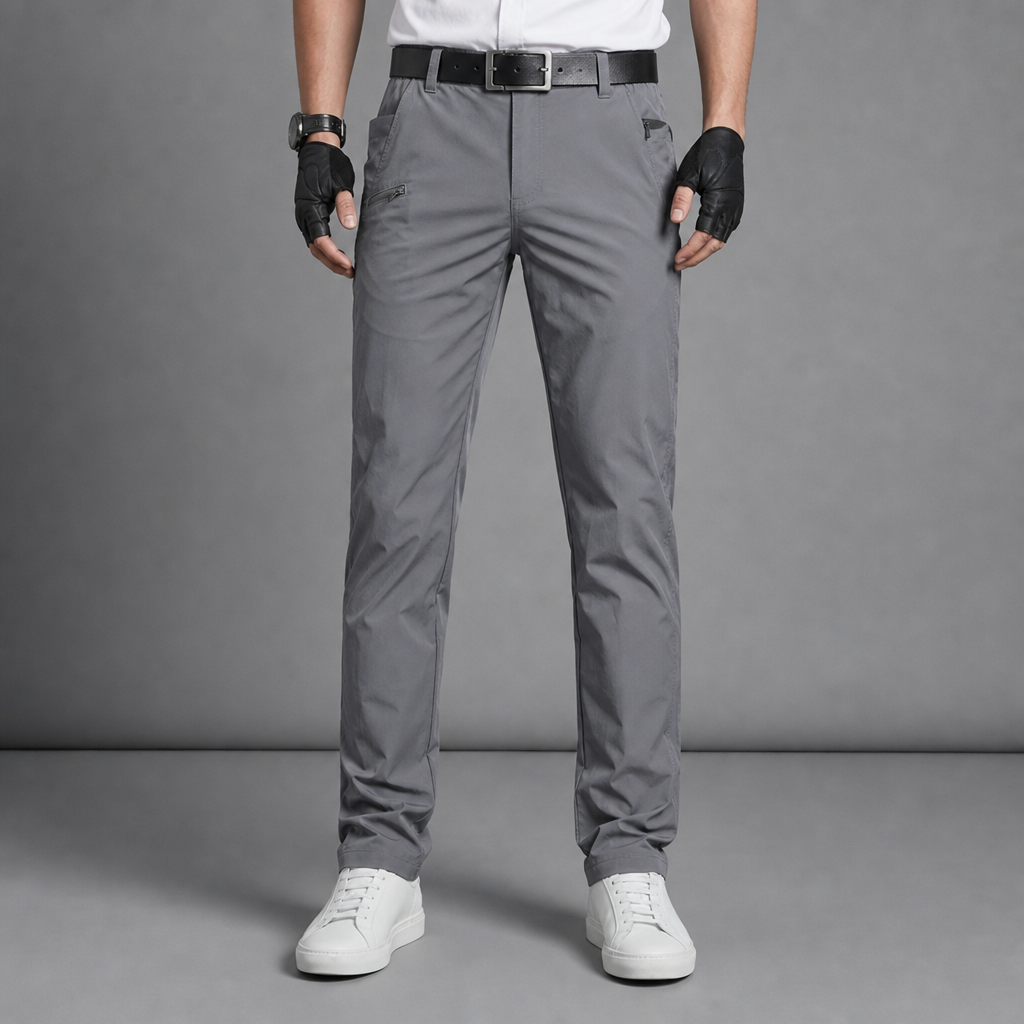 Marsaxlokk Slim Stretch Tactical Trousers in Gray