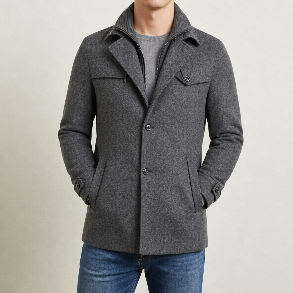 Zachary Business Winter Jacket in Gray