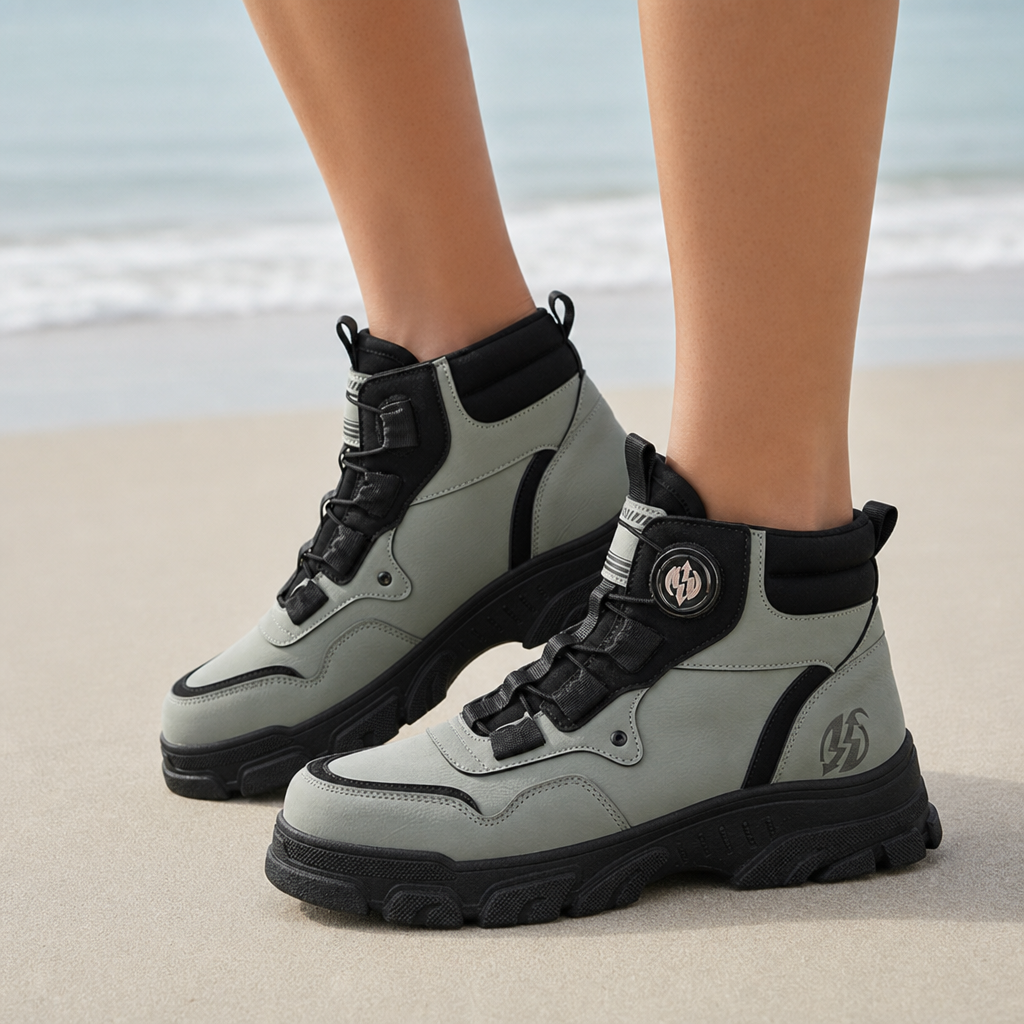 Fiesole Rotating Buckle Work Boots in Green