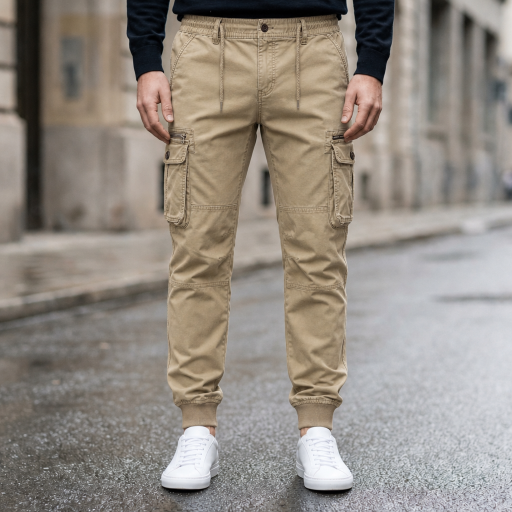 Obidos Slim Cargo Joggers in Khaki